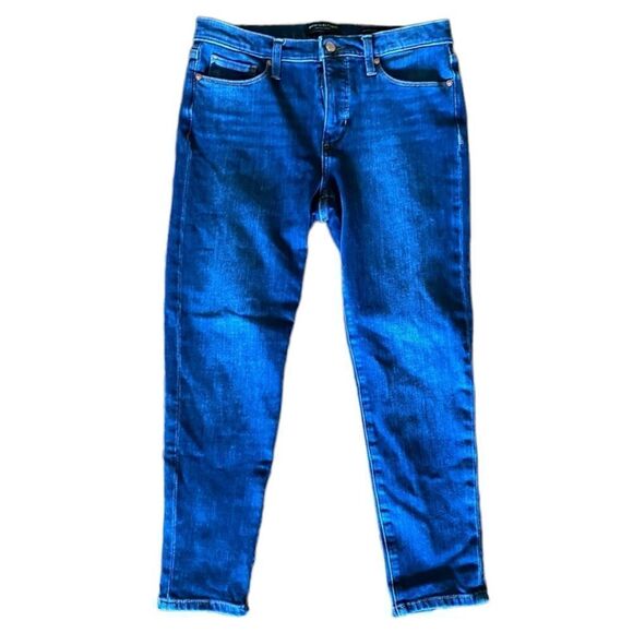 Banana Republic Premium Denim Mid Rise Skinny 28s Medium Wash Back Seam - Picture 1 of 13